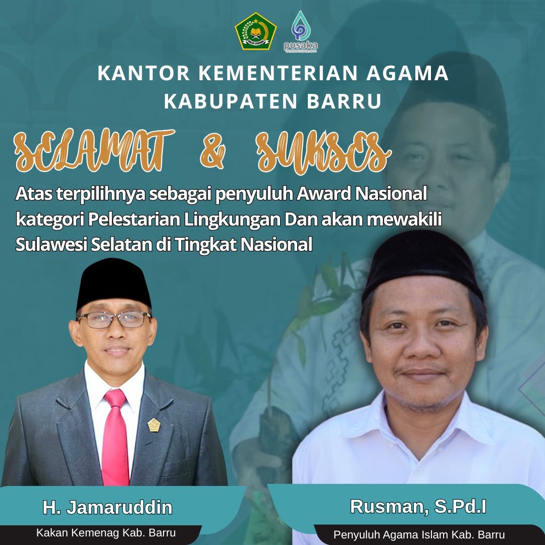 Penyuluh Agama Asal Barru Wakili Sulsel di Ajang Award Nasional Pelestarian Lingkungan